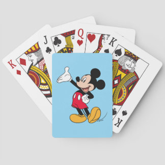 Mickey Mouse Open Hand Gesture Poker Cards