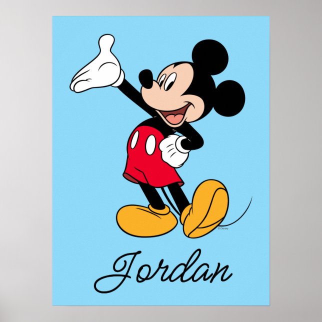 Mickey Mouse Open Hand Gesture Poster (Front)