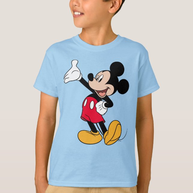 Mickey Mouse Open Hand Gesture T-Shirt (Front)