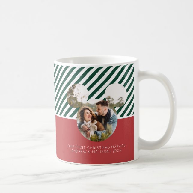Mickey Mouse | Our First Christmas Married - Photo Coffee Mug (Right)
