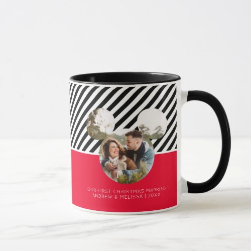 Mickey Mouse  Our First Christmas Married _ Photo Mug