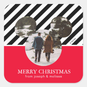 Mickey Mouse   Our First Christmas Married Square Sticker