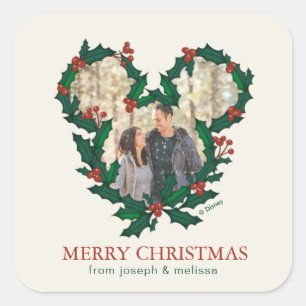 Mickey Mouse   Our First Christmas Married Square Sticker