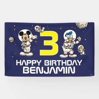 Mickey Mouse | Outer Space Birthday Banner