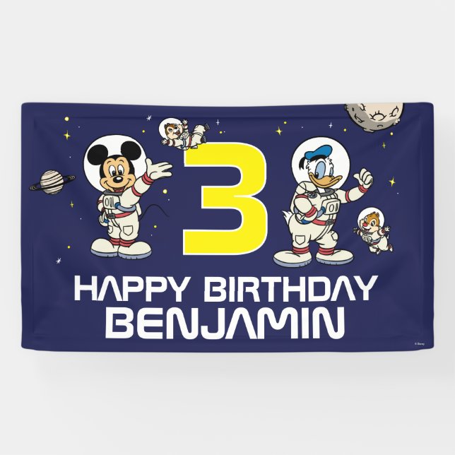 Mickey Mouse | Outer Space Birthday Banner (Horizontal)