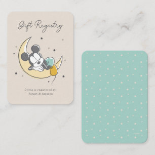 Mickey Mouse Over the Moon   Baby Gift Registry Place Card