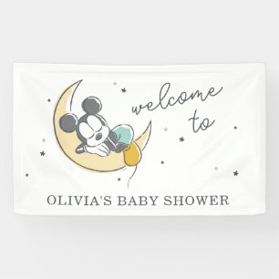 Mickey Mouse   Over the Moon Baby Shower Welcome Banner