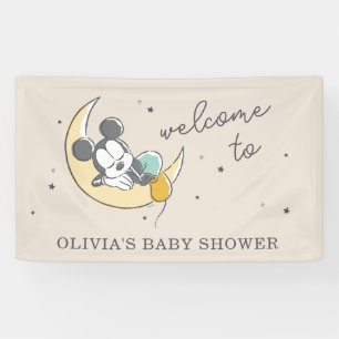 Mickey Mouse Over the Moon Baby Shower Welcome Banner
