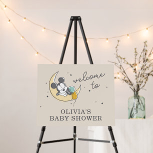Mickey Mouse Over the Moon Baby Shower Welcome Foam Board