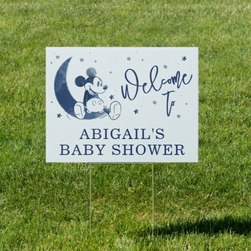 Mickey Mouse  Over the Moon Baby Shower Welcome Sign