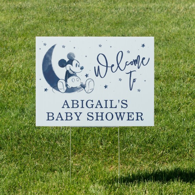 Mickey Mouse | Over the Moon Baby Shower Welcome Sign (Insitu)