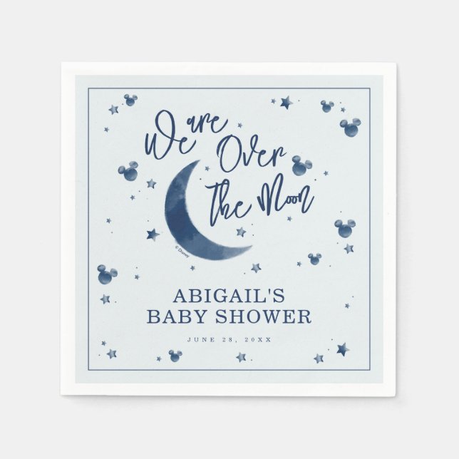 Mickey Mouse | Over the Moon - Boy Baby Shower Napkins (Front)
