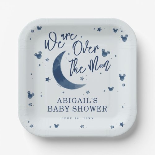 Mickey Mouse  Over the Moon _ Boy Baby Shower Paper Plates