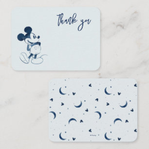 Mickey Mouse   Over the Moon - Boy Baby Shower Place Card