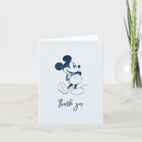 Mickey Mouse  Over the Moon _ Boy Baby Shower Thank You Card