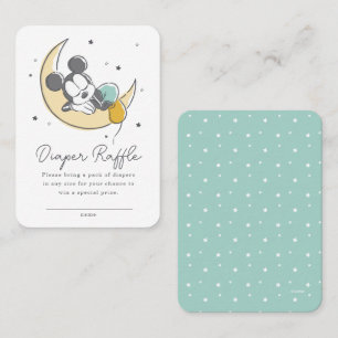 Mickey Mouse Over the Moon Diaper Raffle Place Card
