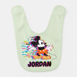 Mickey Mouse Paint Warp Baby Bib