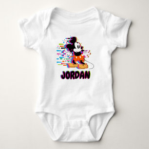Mickey Mouse Paint Warp Baby Bodysuit