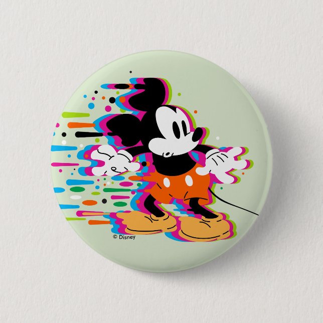 Mickey Mouse Paint Warp Button (Front)