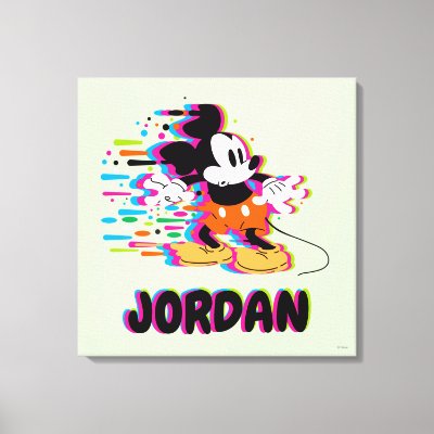 Mickey Mouse Paint Warp Canvas Print