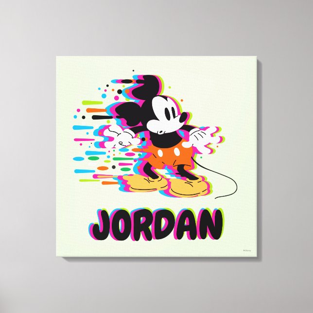 Mickey Mouse Paint Warp Canvas Print (Front)
