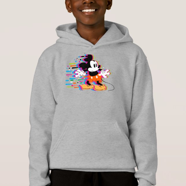 Mickey Mouse Paint Warp Hoodie (Front)