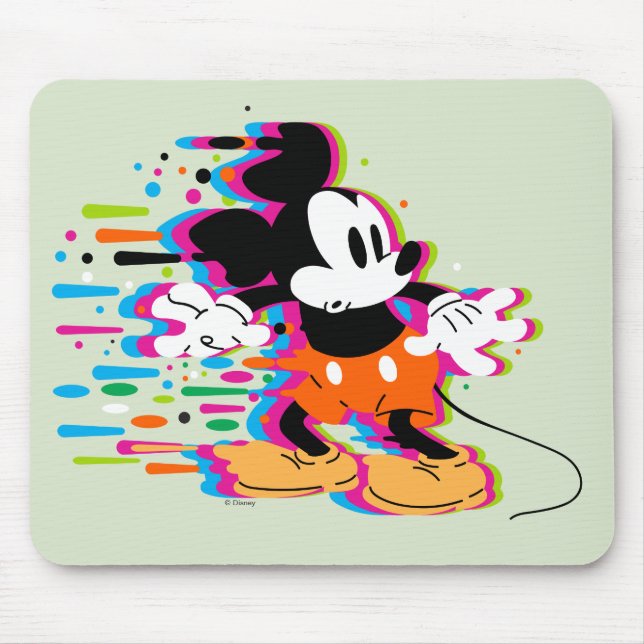 Mickey Mouse Paint Warp Mouse Pad (Front)