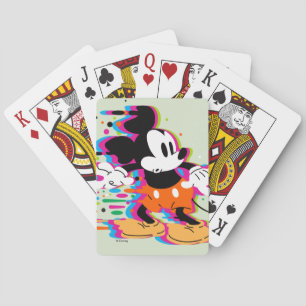Mickey Mouse Paint Warp Poker Cards