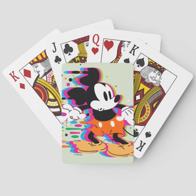 Mickey Mouse Paint Warp Poker Cards (Back)