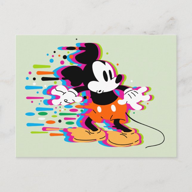 Mickey Mouse Paint Warp Postcard (Front)