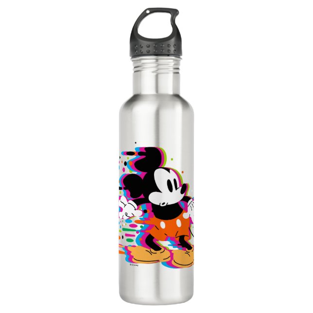 Mickey Mouse Paint Warp Stainless Steel Water Bottle (Front)