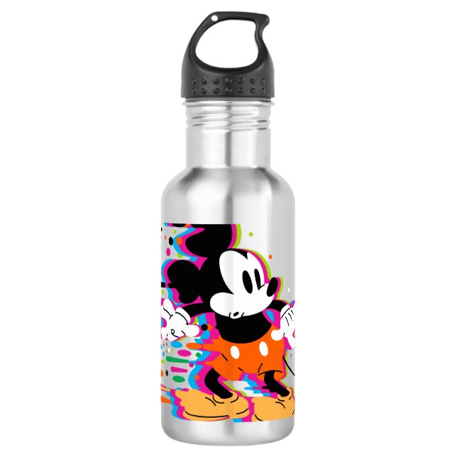 Mickey Mouse Paint Warp Stainless Steel Water Bottle (Front)