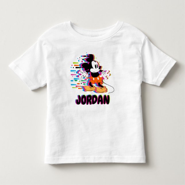 Mickey Mouse Paint Warp Toddler T-shirt (Front)