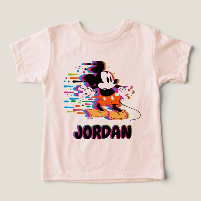 Mickey Mouse Paint Warp Toddler T-shirt (Design Front)