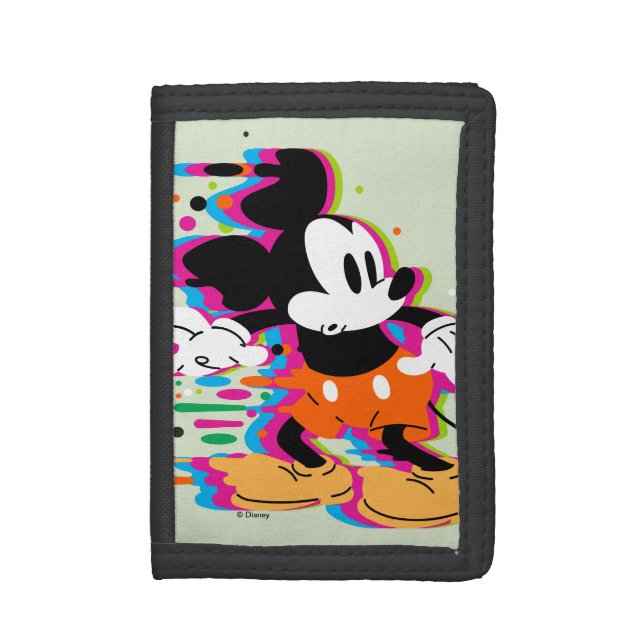 Mickey Mouse Paint Warp Tri-fold Wallet (Front Vertical)