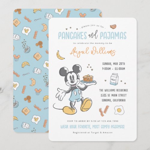 Mickey Mouse | Pancakes & Pajamas Baby Shower Invitation
