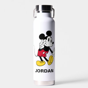Mickey Mouse Peace Out Add Your Name Water Bottle