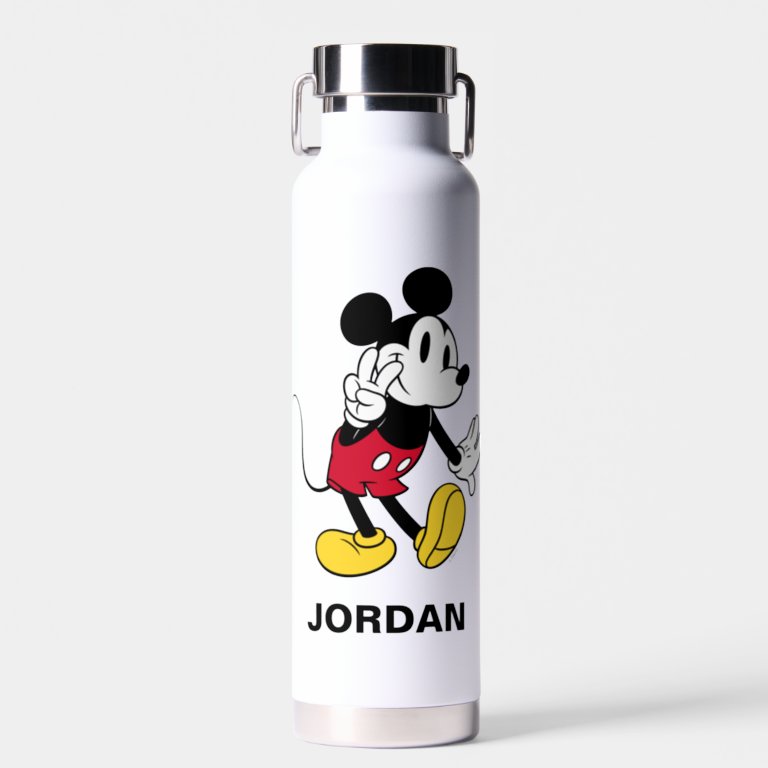 Mickey Mouse | Peace Out | Add Your Name Water                    Bottle
