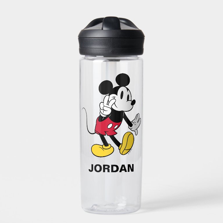 Mickey Mouse | Peace Out | Add Your Name Water                    Bottle
