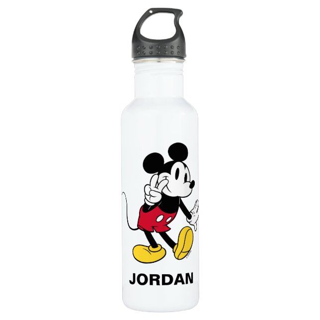 Mickey Mouse | Peace Out Stainless Steel Water Bottle (Front)