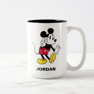 Mickey Mouse   Peace Out Two-Tone Coffee Mug
