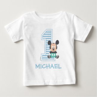 Mickey Mouse | Personalized First Birthday Baby T-Shirt