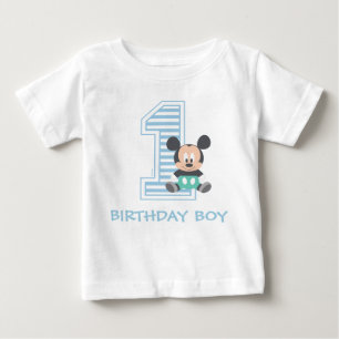 Mickey Mouse   Personalized First Birthday Boy Baby T-Shirt