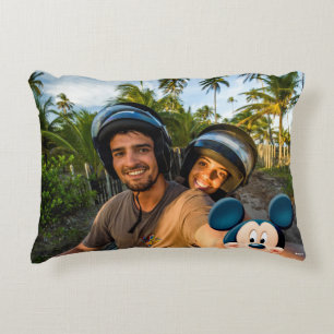 Mickey Mouse Photo Selfie Accent Pillow