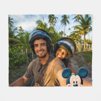 Mickey Mouse Photo Selfie Fleece Blanket