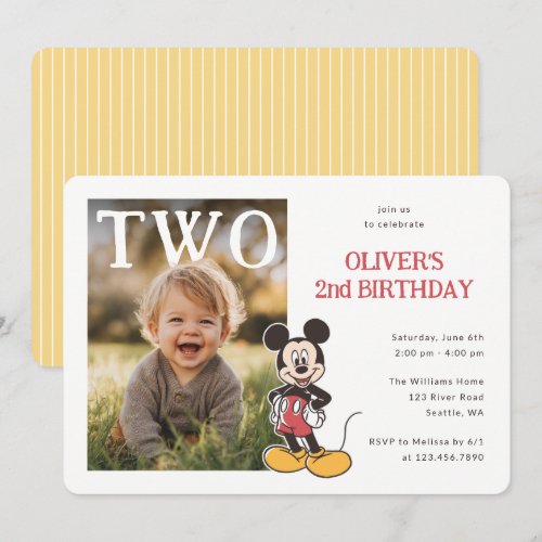 Mickey Mouse PhotoPop Birthday Invitation