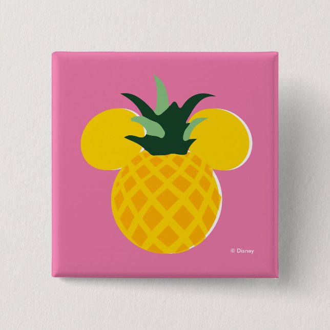 Mickey Mouse Pineapple Icon Button (Front)