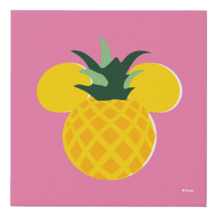 Mickey Mouse Pineapple Icon Faux Canvas Print