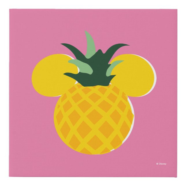 Mickey Mouse Pineapple Icon Faux Canvas Print (Front)