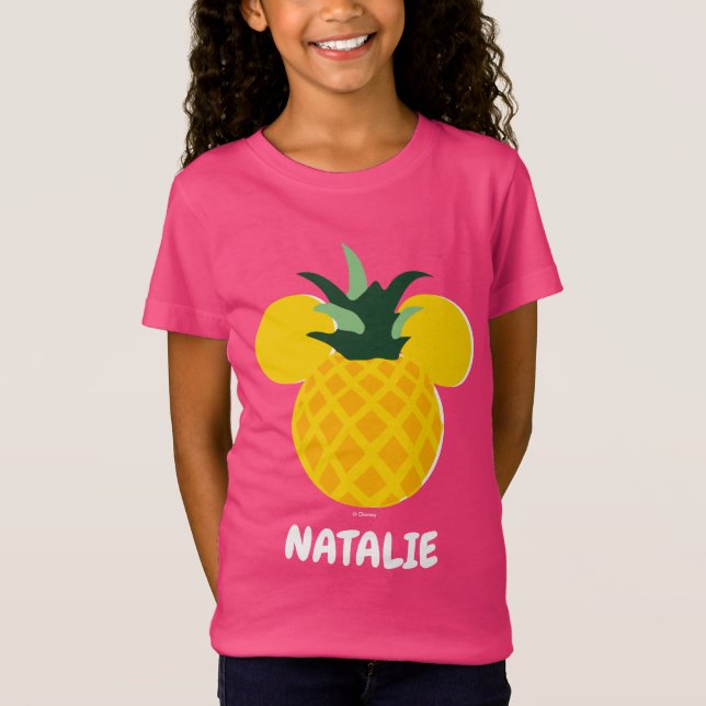 Mickey Mouse Pineapple Icon | Name T-Shirt (Front)
